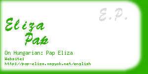 eliza pap business card